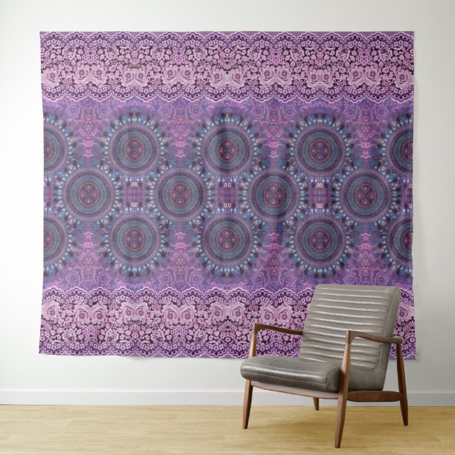 Purple Boho Style Tapestry (In Situ (Horizontal))