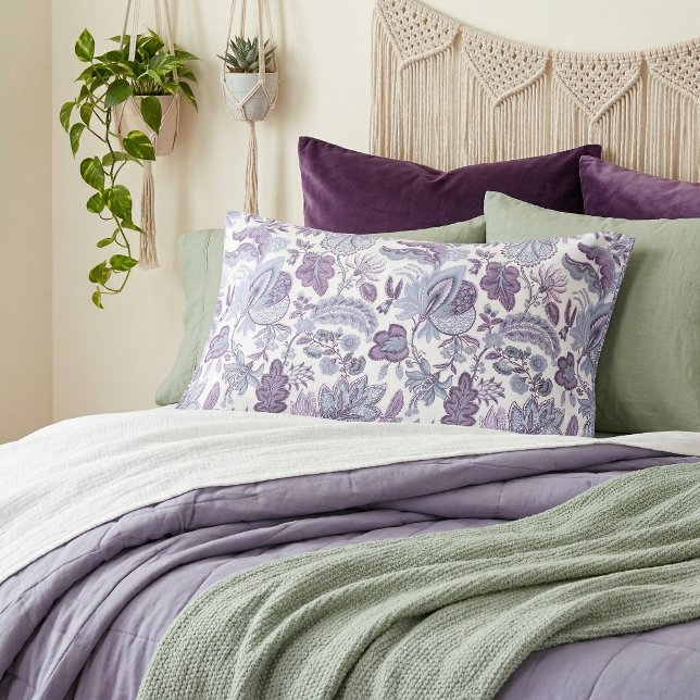 Purple Boho Vintage Floral Print Pillowcase (Creator Uploaded)