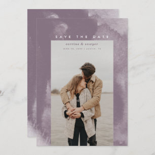 Purple Boho Watercolor Save the Date