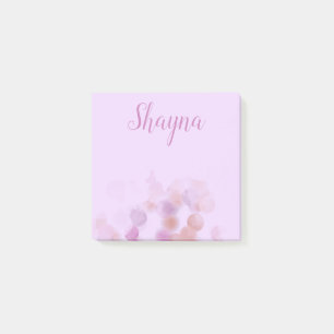 Purple Bokeh Personalised Name Post-it® Notes
