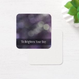 Purple Bokeh Photo Abstract Art Message Cards, 2