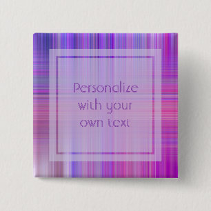 Purple Bokeh Plaid Custom Text 15 Cm Square Badge