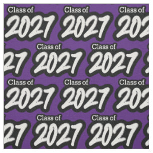 Purple Bold Brush Class of 2027 Fabric