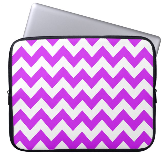 Purple Bold Chevron Laptop Sleeve (Front)