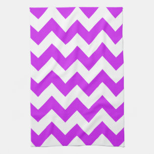 Purple Bold Chevron Tea Towel