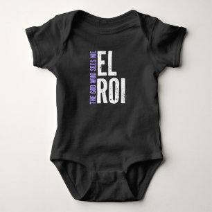 Purple Bold El Roi - The God Who Sees Me Baby Bodysuit