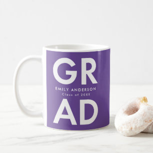 Purple   Bold Grad Graduation Coffee Mug