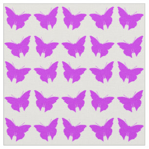 Purple Bold Mod Butterflies Fabric