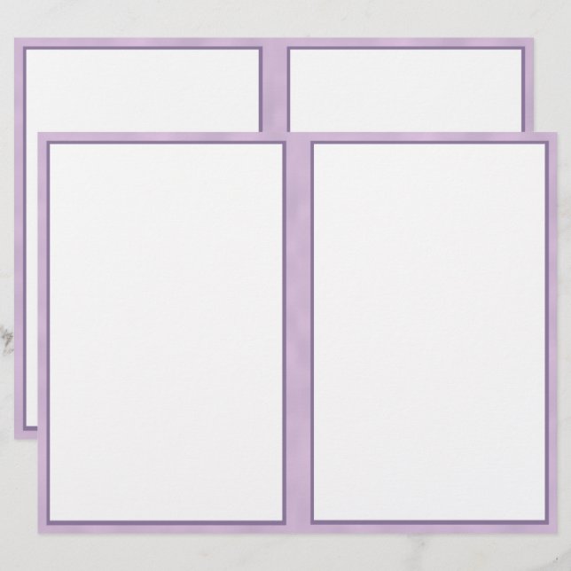 Purple Border 8.5 x 11 Paper (Front/Back)