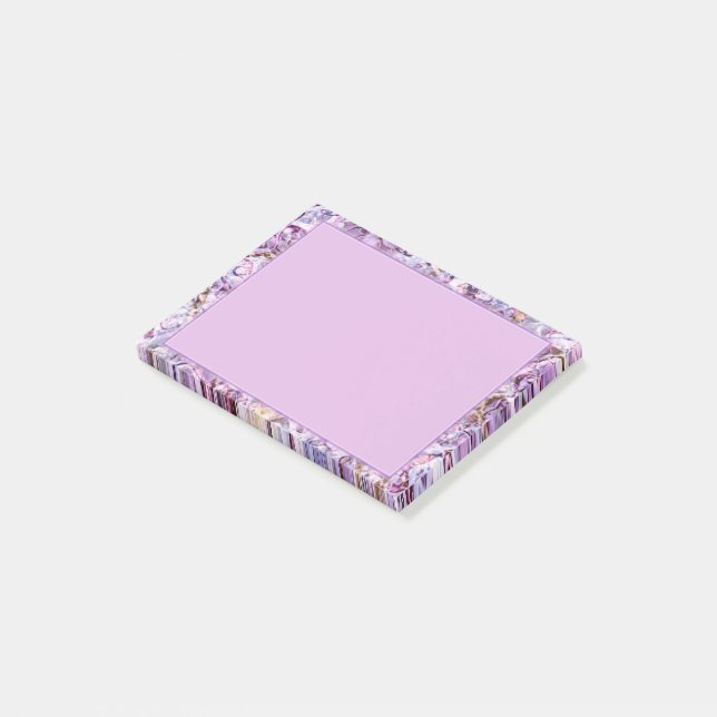 Purple Border Post-it Notes (Angled)