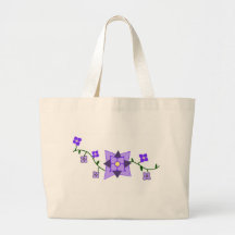 Purple Botanical Tote Bag