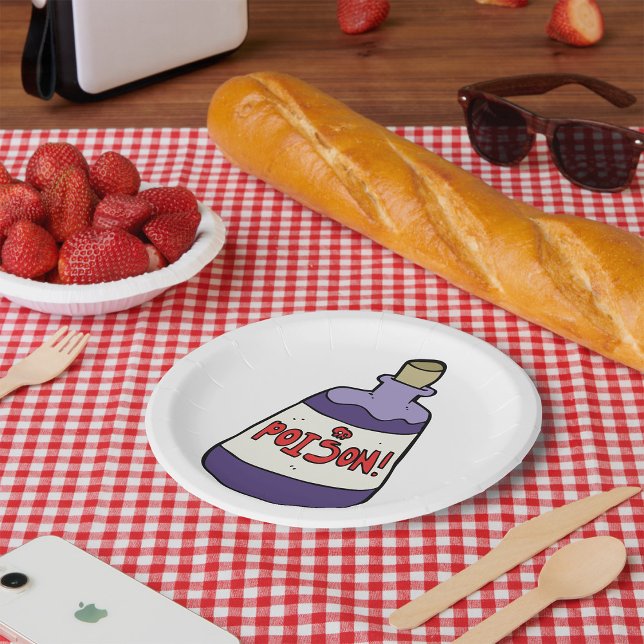 Purple Bottle Of Poison Paper Plate (Creator Uploaded)