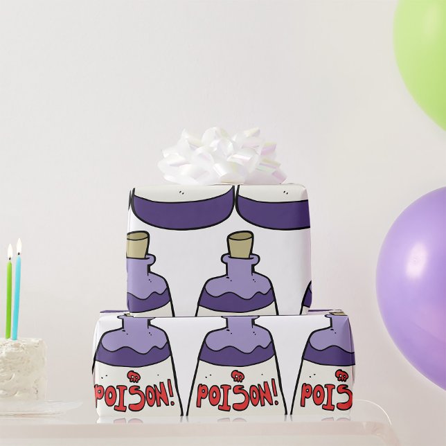 Purple Bottle Of Poison Wrapping Paper (Creator Uploaded)