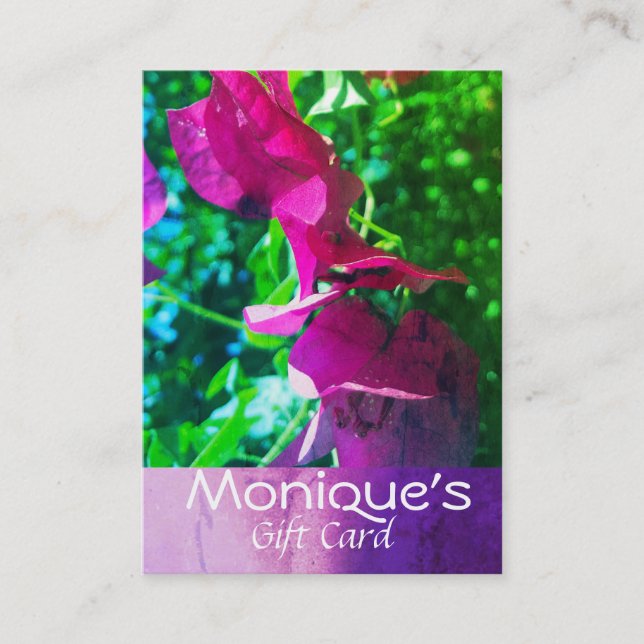 Purple Bouganvillea Health Spa gift card (Front)