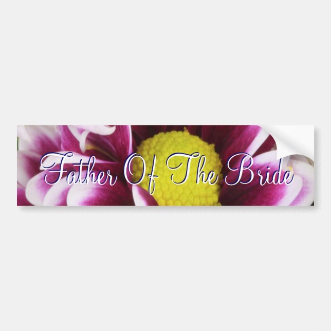 Purple Bouquet Father Of The Bride Bumper Sticker (Front)