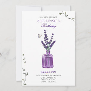 Purple bouquet of lavender invitation