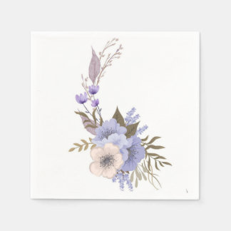 Purple boutique style floral napkin