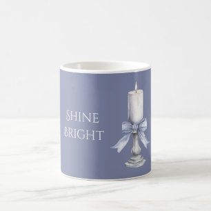 Purple Bow Candle Shine Bright Coffee Mug
