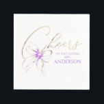 Purple Bow Cheers To The Future Mrs Bridal Shower Napkin<br><div class="desc">A charming and elegant light purple bow bridal shower paper napkins - "Cheers to the future Mrs."</div>