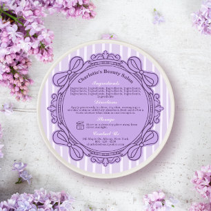 Purple Bow Frame Ingredients & Directions Label