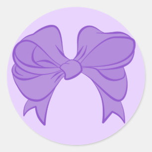 Purple Bow Stickers