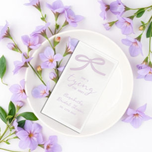 Purple Bow Watercolor Bridal Shower Napkin