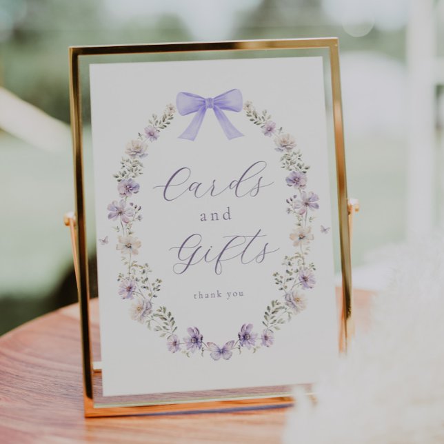 Purple Bow Wildflower Cards and Gifts Sign (Creator Uploaded)