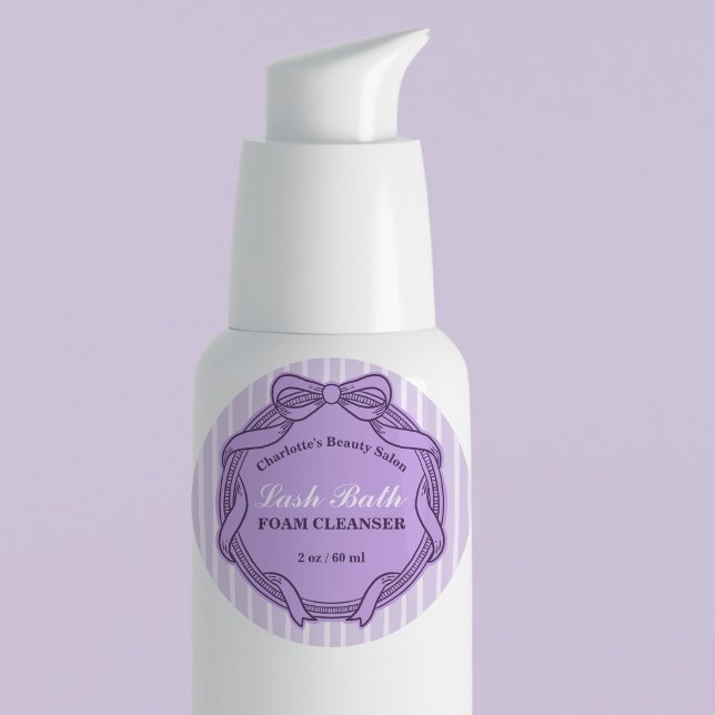 Purple Bows Lash Bath Extensions Product Label (Purple Bows Lash Bath Extensions Product Label)