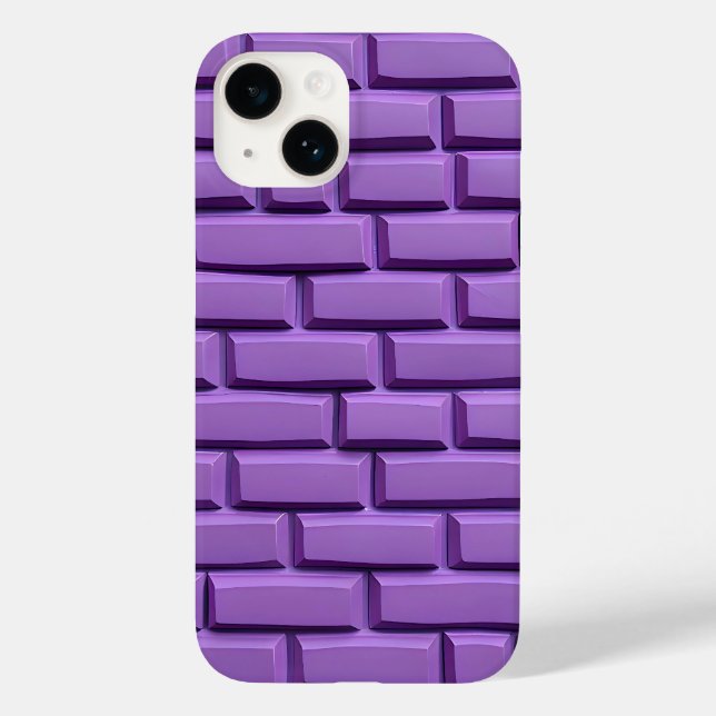 Purple Brick Wall iPhone Case Trendy Look (Back)
