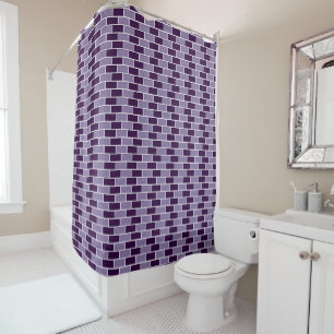 Purple Brick Wall Seamless Pattern Shower Curtain