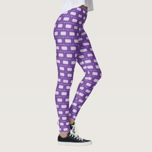 Purple Bricks Cross Leggings