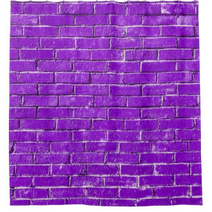Purple Bricks Photo Shower Curtain