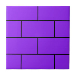Purple Bricks Structure Pattern Ceramic Tile
