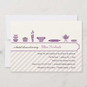 Purple Bridal Shower Invitations