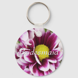Purple Bridesmaid Bouquet Key Ring