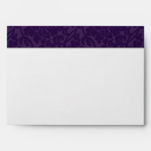 Purple Brocade Love Swans Envelopes