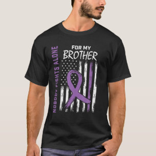 Purple Brother Epilepsy Awareness American Flag Fa T-Shirt