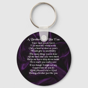 Purple Brother Poem Key Ring