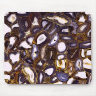 Purple Brown White Agate design Mouse Pad