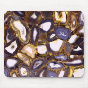 Purple Brown White Agate design Mouse Pad