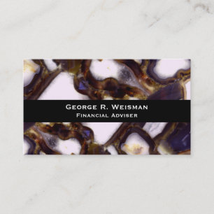 Purple Brown White Agate stone pattern  Business Card