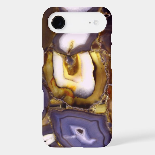 Purple Brown White Agate stone pattern  Case-Mate iPhone Case (Back)