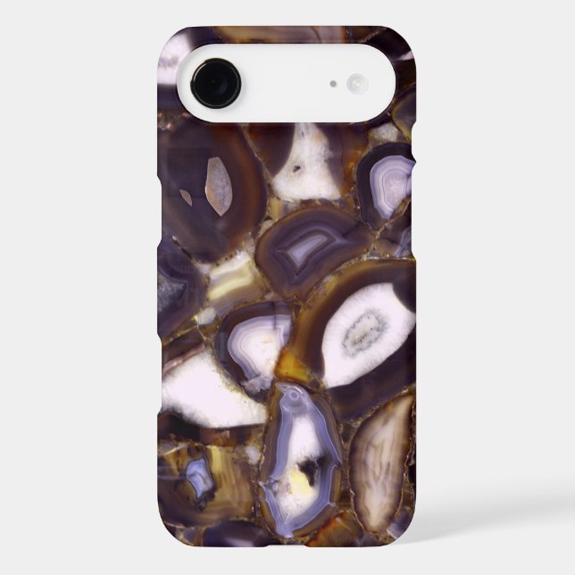 Purple Brown White Agate stone pattern  Case-Mate iPhone Case (Back)