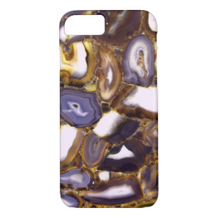Purple Brown White Agate stone pattern  iPhone 8/7 Case