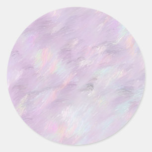 Purple Brush Strokes Pastel Custom Trendy Classic Round Sticker