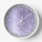 Purple Brushed Metal Silver Glitter Monogram Name