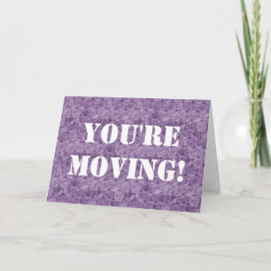 Purple bubble wrap housewarming invitation