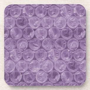 Purple bubble wrap pattern coaster