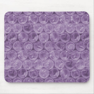 Purple bubble wrap pattern mouse pad