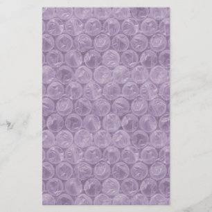 Purple bubble wrap pattern stationery